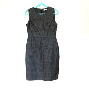 Calvin Klein Gray Sleeveless Sheath Dress Size 8